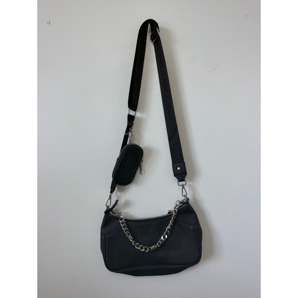 Steve Madden NYC Front Pocket Crossbody Bag with Pouch – Black – NWOT